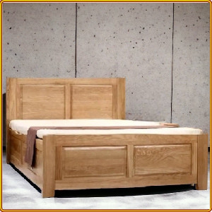 Giường Panel 1m6 + 0 Hộc Tủ : Giường Ngủ Gỗ Sồi 